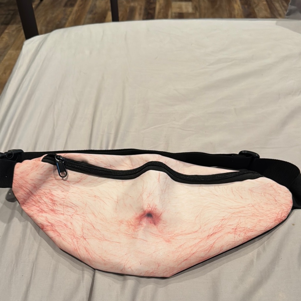 Novelty Belly Fanny Pack hairy belly belt bag